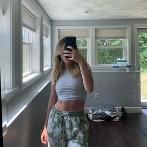 GREEN TIE DYE STLYISH/CUTE SWEATPANTS